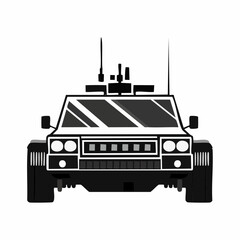 Modern Armored Car Vector Images. Black and white Armored Car Vector on white background.