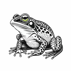 American Bull Frog Vector image. Creative American Bullfrog Illustration Stock Vector