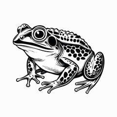 American Bull Frog Vector image. Creative American Bullfrog Illustration Stock Vector