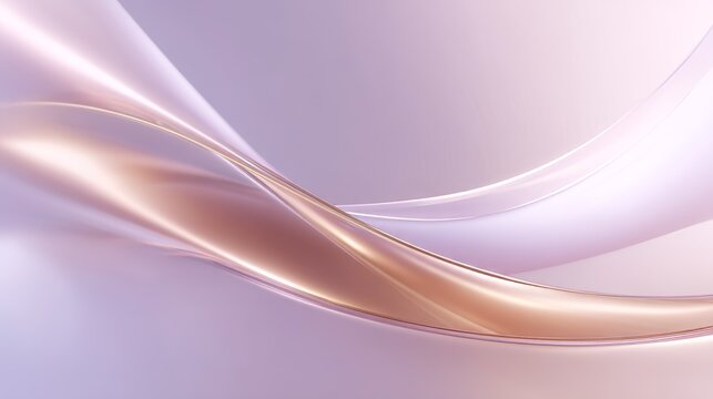 Elegant luxury abstract background with soft pearlescent waves. Silky smooth curves blend soft lavender and rose gold tones, creating a sophisticated, serene, and modern feel suitable for high-end bea