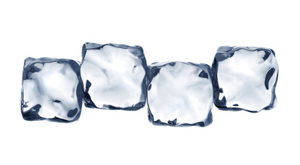 Ice cubes on white
