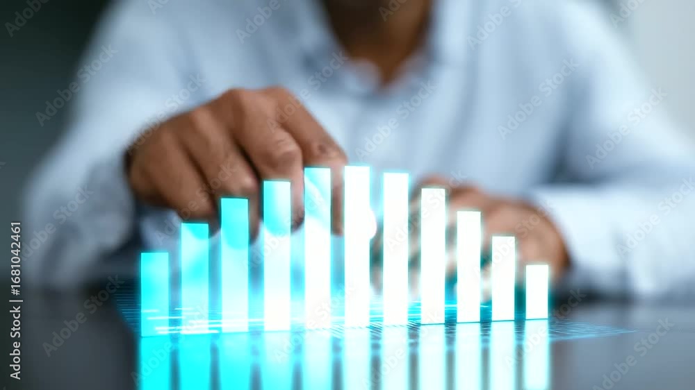 Poster risk specialists evaluates cyber insurance risks with interactive models, using data visuals, touch 