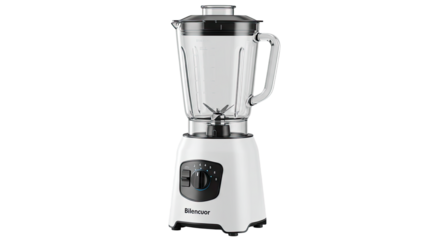 White Electric Blender Kitchen Appliance.