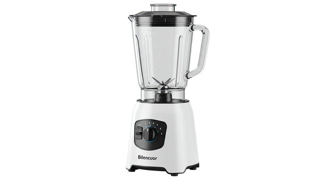 White Electric Blender Kitchen Appliance.