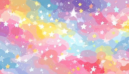 Pastel Dreamscape Starry Design