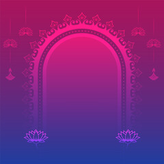happy diwali indian festival background with decorative frame