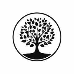 Obraz premium Tree Logo Or Symbol Nature Garden Ecology Environment Icon Vector isolated on white background.