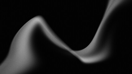  Modern web design banner and poster. Abstract illustration with black waves. Wavy dark background. 