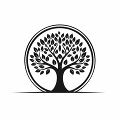 Obraz premium Tree Logo Or Symbol Nature Garden Ecology Environment Icon Vector isolated on white background.