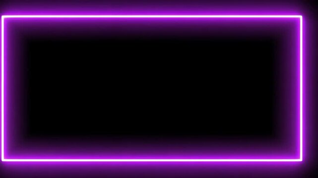Purple Neon Frame Abstract Background Design