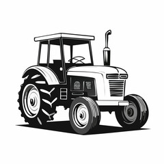 Old Tractor Vector Images. Vintage Tractor Vector Illustration