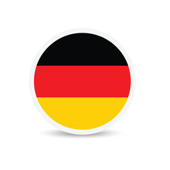 Round flag germany circle vector symbol template