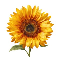 A Vibrant Sunflower Blooming Brightly, Showcasing Its Golden Petals and Dark Center, Embodying the Essence of Summer and Joyful Nature's Beauty