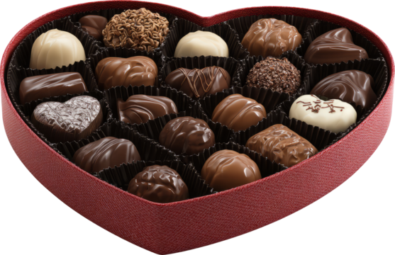 Heart-Shaped Box: A Sweet Chocolate Assortment for a Special Occasion