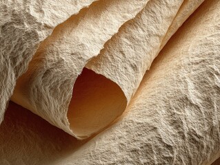 Beige paper sheets, textured and layered