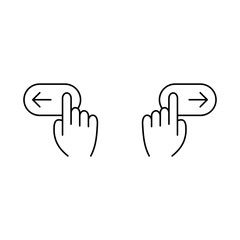 Swipe Gesture Icon | Hand Touch Vector | Left Right Navigation Symbol