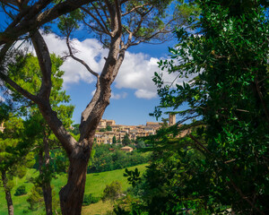 Recanati, Marche, italy. Recanati landscape view.