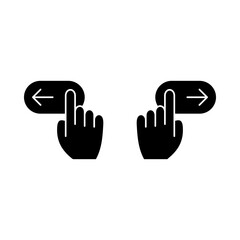 Hand Gesture Icon | Swipe Control Vector | Touchscreen Navigation Symbol