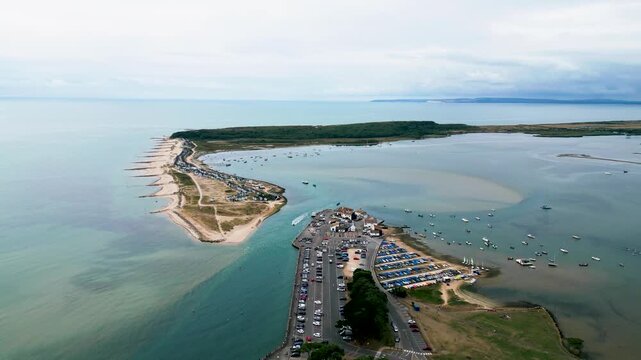 Mudeford Aerial shot of Christchurch Harbour Dorset