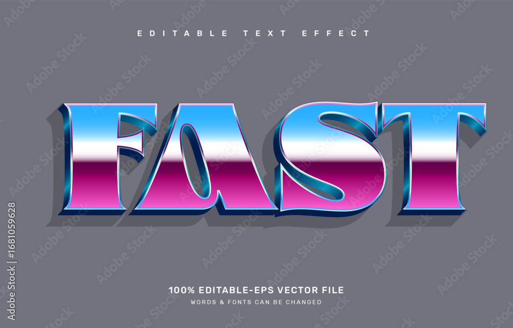 Poster fast editable text effect template