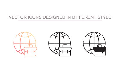 International Job icon design with white background stock illustration