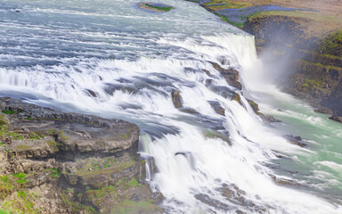 Schöne Gullfoss Wasserfall in Island
