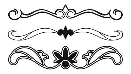 Elegant decorative ornamental dividers enhance design projects with classic style