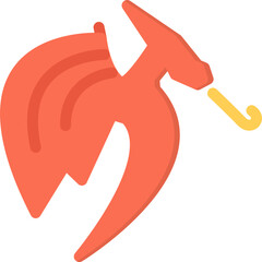 Stylized Red Dragon Icon