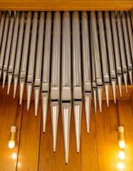 Rows of organ pipes
