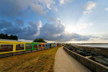 Fototapeta premium Coastal path of aytré village in Charente Maritime coast