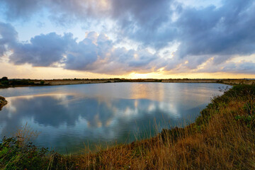 Lake of Aytré in Charente Maritime coast