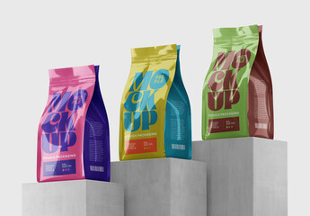 Glossy Stand-up Pouch Mockup