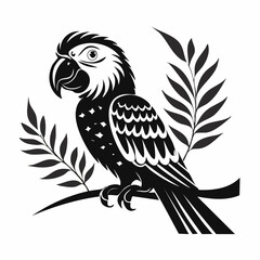 Parrot color vector illustrations Bundle for logos and Icon designs.