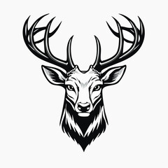 Fototapeta premium Deer Head vector illustrations, perfect icon for logos, branding, and design projects.