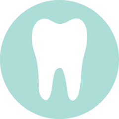 White tooth icon. Vector illustration
