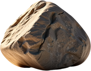 a close-up image of a weathered stone with rough texture. It displays a neutral earthy tone