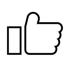 いいね アイコン / Thumbs Up Icon（親指を立てたシンプル線画ベクター）