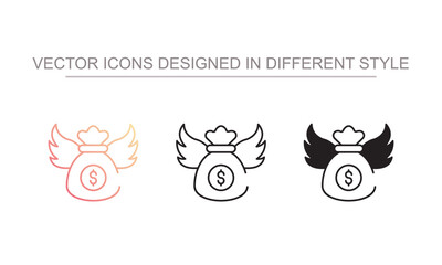 Business Angel icon design with white background stock illustration