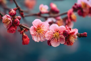 The apricot flower represents the Vietnamese New Year blooming during the celebration and bringing good fortune