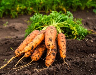 Fresh carrots from the field