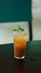 Tamarind and star fruit tea at the cafe