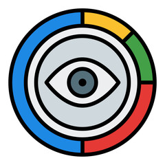 Data visualization icon. Graph symbol. Business report and analytics presentation collection. Filled Line Icon