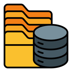 Data profiling icon. Business insight symbol. Information pattern and research collection. Filled Line Icon