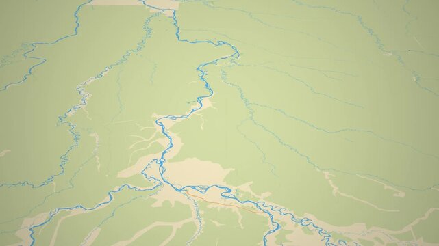 Zoom from Earth to the Amazon River 3d advanced map animation.