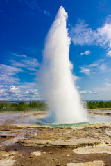Impressive geysers in Iceland / Unique landscape