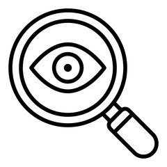 Insight icon. Business research symbol. Analytics and knowledge discovery collection. Line Icon