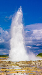 Großer Geysir in Island , Natur Schauspiel 