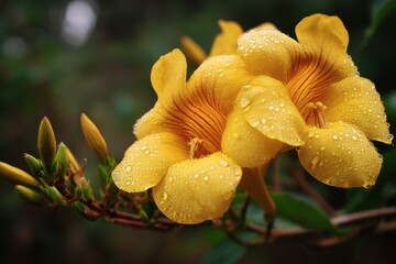 Fototapeta premium Thai Dwarf Golden Trumpet blossom