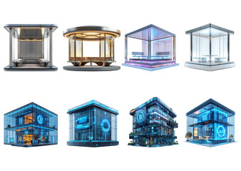 Modern Glass Buildings with Futuristic Design and Unique Architectural Features