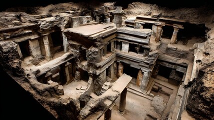 Aerial drone technology in futuristic city concept for delivery surveillance and security network system use